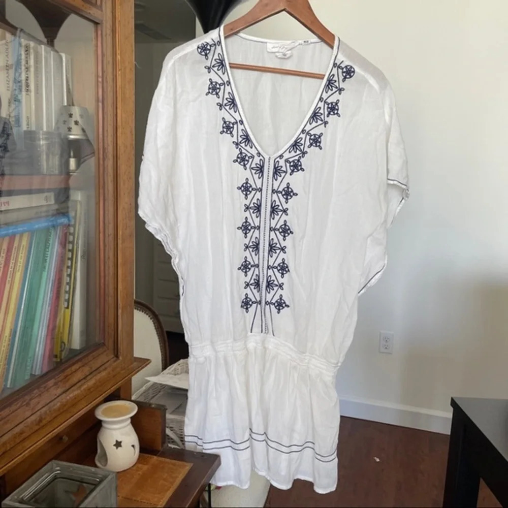 Dress L elastic on hip short sleeves H&M embroidered L.O.G.G.